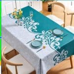 fata de masa turqoise