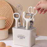 Set Complet de Ustensile de Bucătărie cu Suport Pratic