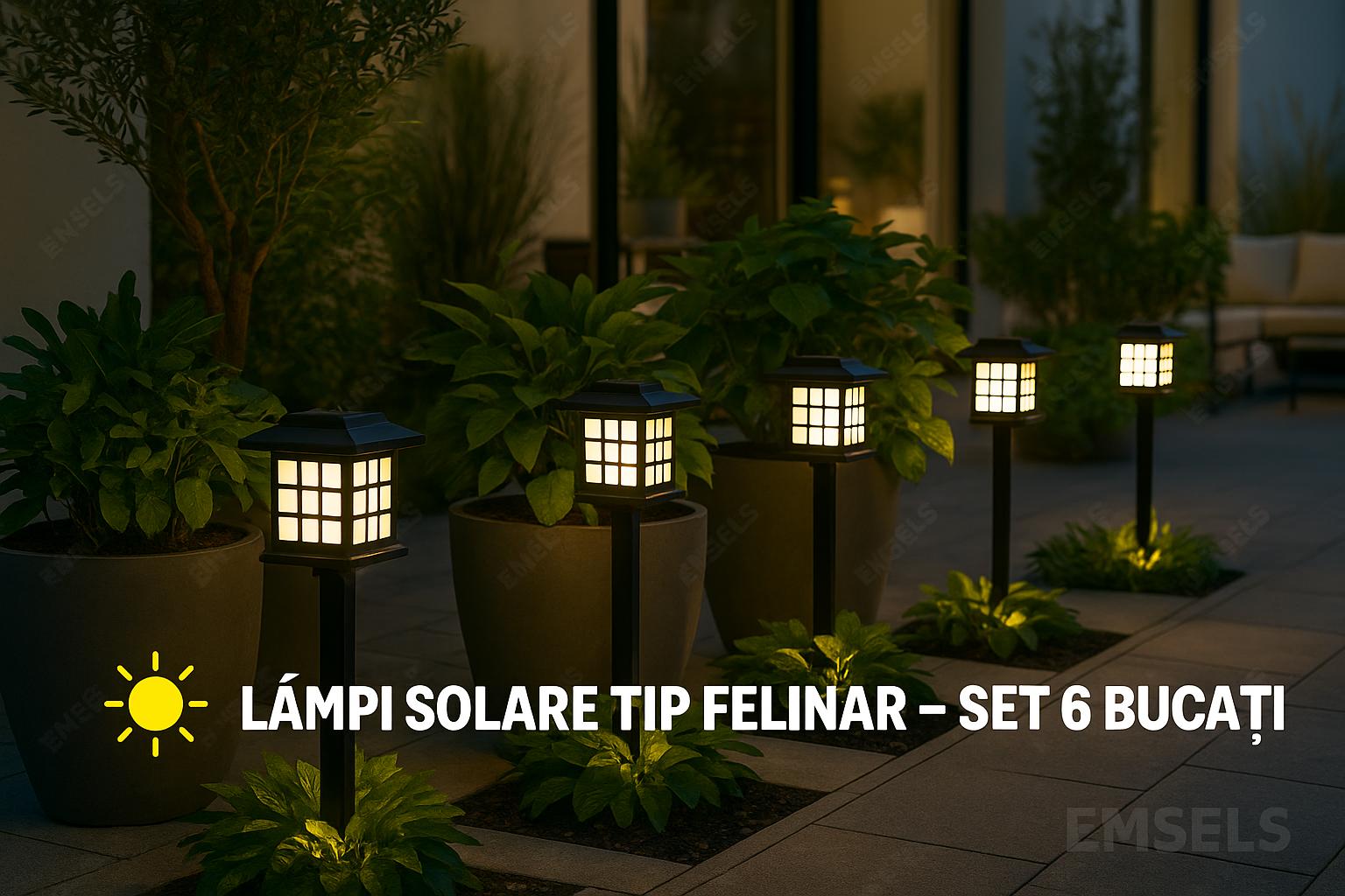 unnamed set 2 lampi solare tip casuta felinar - imagine 1