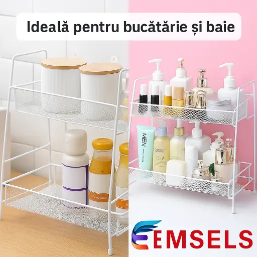 etajera metalica doua niveluri
