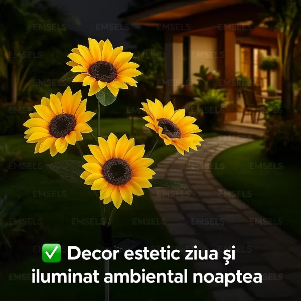 lampa solara floarea soarelui
